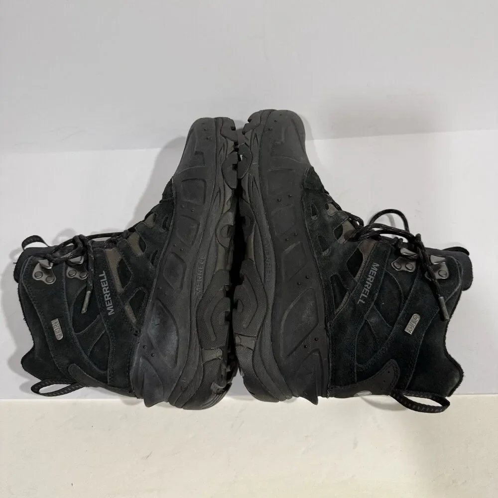 Merrell Mens Moab Polar Boot Size 10 Waterproof Black Leather Hiking Insulated